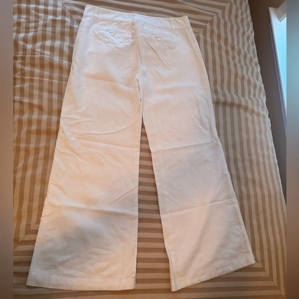The Limited White Wide-Leg Linen Pants with Patch Pockets - Picture 5 of 8